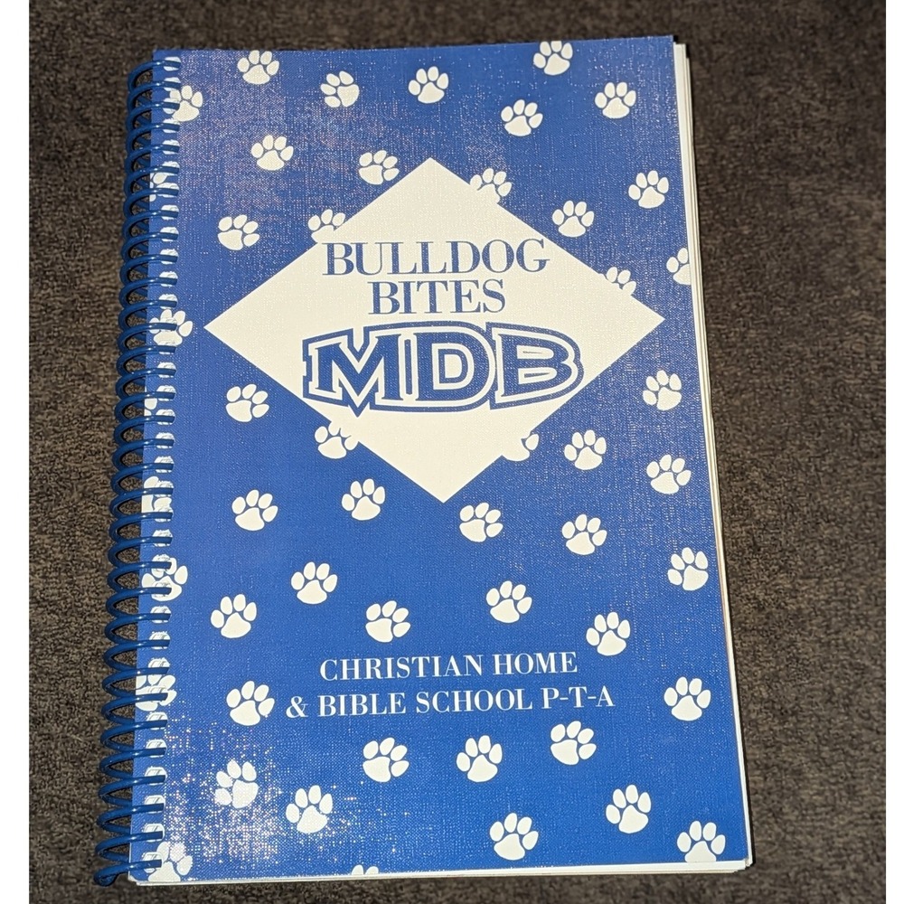 Vintage Bulldog Bites Christian Home & Bible School PTA Cookbook Mt Dora FL